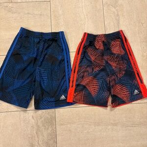 2x Adidas Youth Kids Shorts Sports Size 7